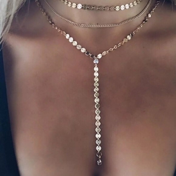 Jewelry - Layered Sequin Necklace